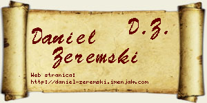 Daniel Zeremski vizit kartica